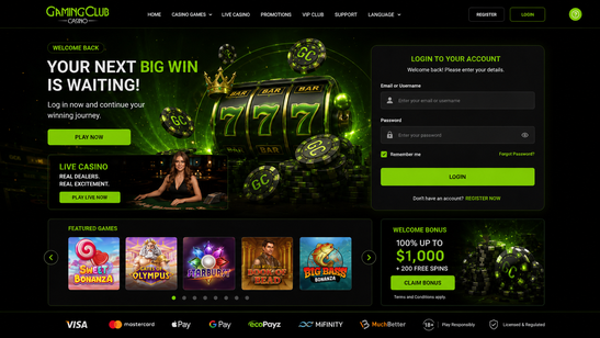 gaming club casino Gameplay