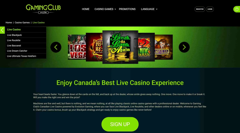 gaming club casino Gameplay